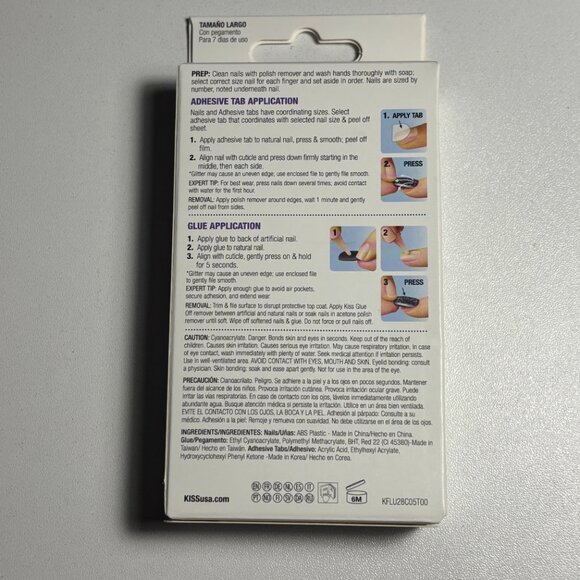 NEW Kiss Gel Fantasy Press On Nails (Long Length) - Picture 2 of 5